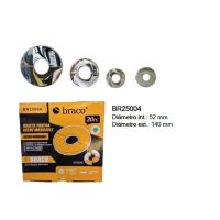 ROSETA PARTIDA AC INOX 52mm INT/140mm EXT*