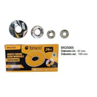 ROSETA PARTIDA AC INOX 42mm INT/100mm EXT*